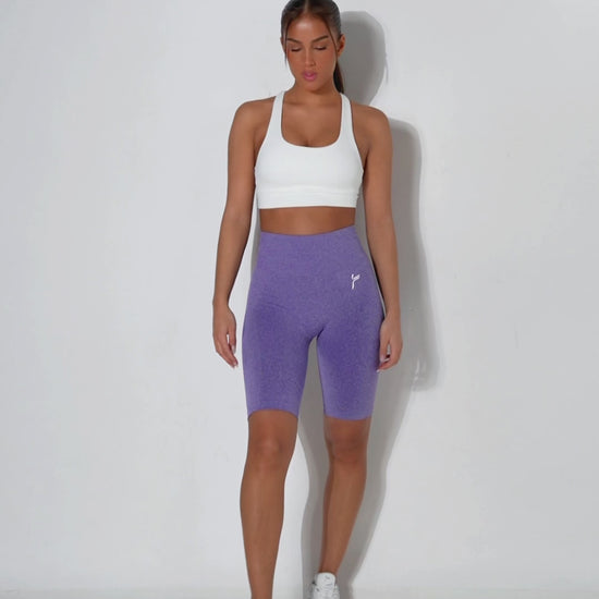 Purple Peachy Scrunchie Shorts - for dame - Famme - Shorts